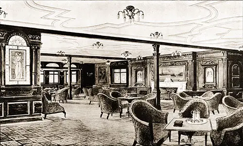 Fig. 82: First Class Smoking Room.