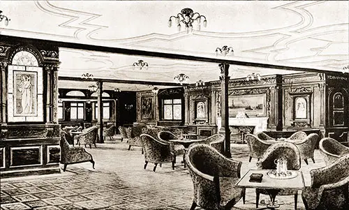 Fig. 82: First Class Smoking Room on the RMS Titanic.