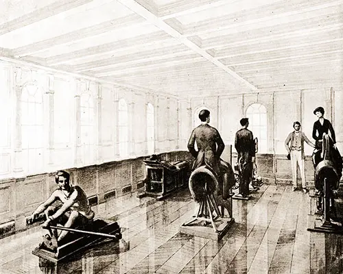 Fig. 90: Gymnasium on the RMS Titanic.