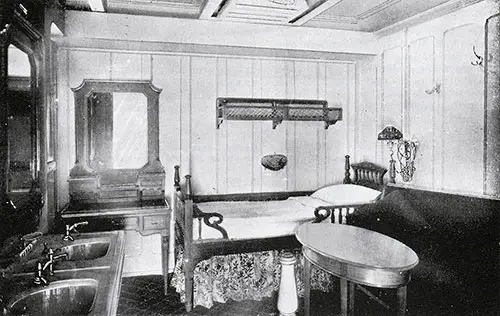 Fig. 110: First Class Three-Berth Stateroom on C Deck (C-117 and Similar). 