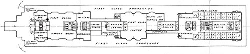 Plate 3(b): First Class Promenade Deck A Plan.