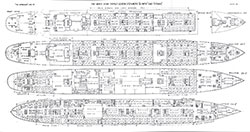 Plate 4: Deck Plans for Poop Deck, First Class.