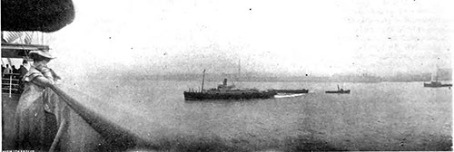 The SS Carpathia in the Mersey after the Voyage.