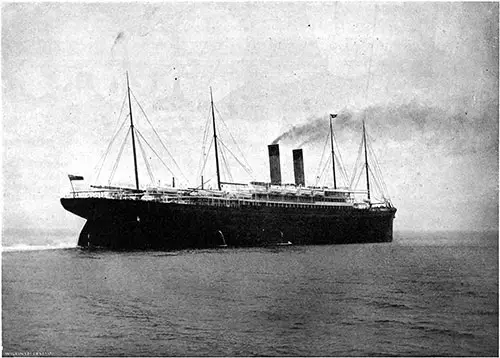 White Star Line SS Celtic, Length 703 Ft., Breadth 75 Ft., Depth 49 Ft., Gross Tonnage 20,930, Displacement 38,000, HP 13,000. Syren and Shipping 1903.