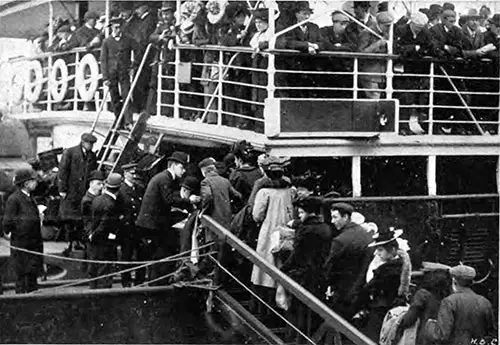 The RMS Parisian Embarking Passengers circa 1907.