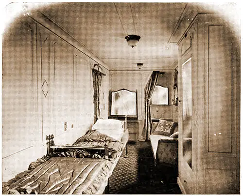 Waring and Gallow Designed Stateroom on the RMS Lusitania.