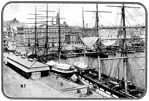 Sailing Ships at the Circular Quary at Sydney Harbour.