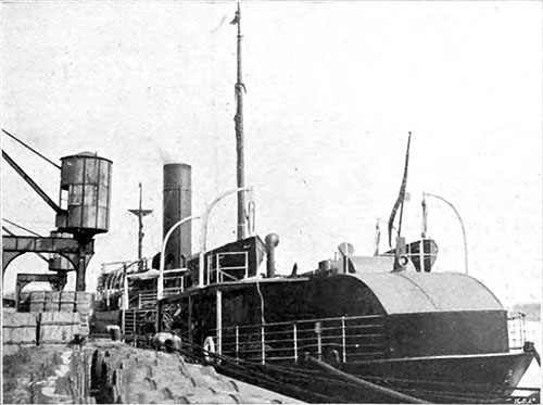 Loading Wine onto the SS Grive of the General Steam Navigation Company at Bordeaux.