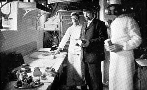 The Ship's Baker and His Work Area is Inspected.