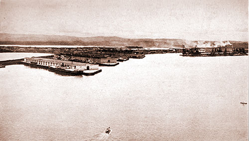 Atlantic Entrance to the Port of Cristobal, Panama circa 1934.