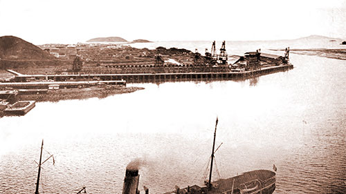 Pacific Entrance to Balboa Harbor in Panama circa 1934.