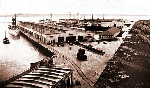 Piers Nos. 6, 7, and 8 at Cristobal, Panama.