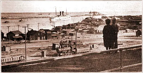 Port of Los Angeles, Entrance to Harbor at San Pedro, 1919.