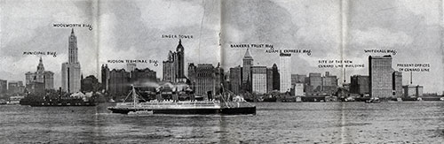 The RMS Aquitania Entering New York Harbor