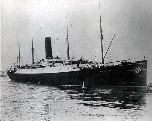 Photograph of the RMS Carpathia, 1903.