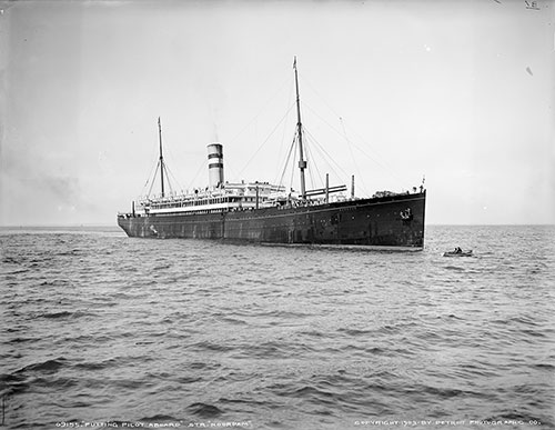 A pilot goes on board the SS Noordam to Steer the Ship close to Port.