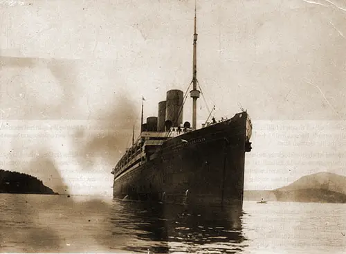 SS Kronprinzessin Cecilie Near the Harbor.