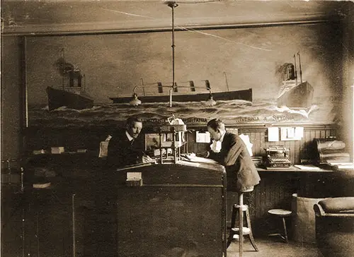The Olaf H. Solem Cunard Line Steamship Company Agency in Trondheim, Norway circa 1910.