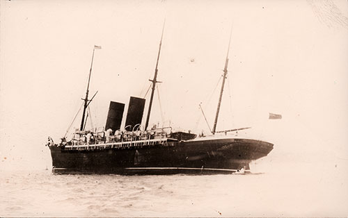 Picture Postcard of the RMS Etruria of the Cunard Line, c1885.