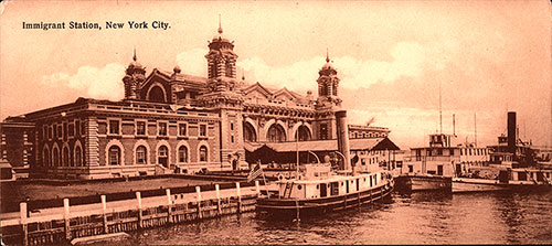 Ellis Island Immigrant Station, New York City Postcard.