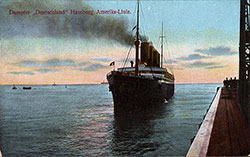 The SS New York at Cuxhaven, Germany circa 1930.