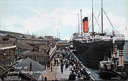 GGA Image ID # 19f52e1d84 Ocean Liner at Landing Stage at Liverpool.
