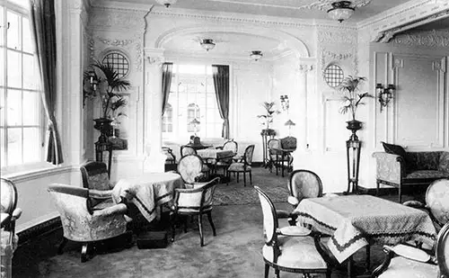 First Class Reading and Writing Room on the Titanic.