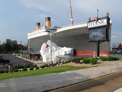 View of the Entrance to the Titanic Museum Located in Branson, Missouri.