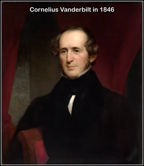 Portrait of Cornelius Vanderbilt in 1846.