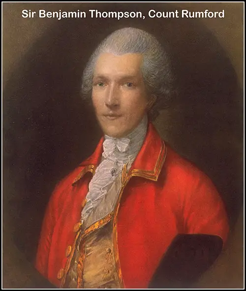 Sir Benjamin Thompson, Count Rumford, FRS in 1783
