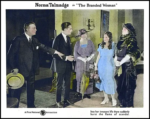 Lobby Card for "The Branded Woman," Starring Norma Talmadge, 1920.