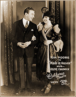 Publicity Still - Tom Moore and Helene Chadwick in "Made in Heaven," an American Comedy Romance Film, 1921.