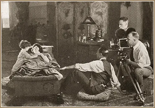Making an Emotional Close-Up. The Director Rehearses the Actress Until Her Performance Satisfies Him.
