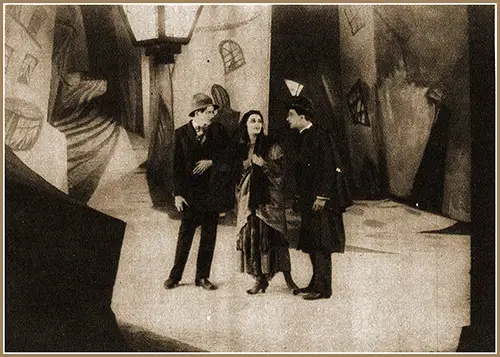 The Scenes Made for "The Cabinet of Dr. Caligari" Are the Latest Word in Moving Picture Background.