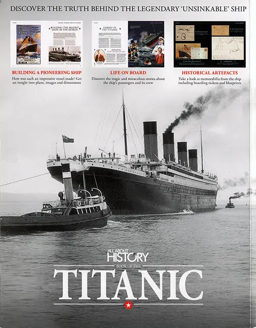 Back Cover: Book of the Titanic - All About History, Issue 3, 2016