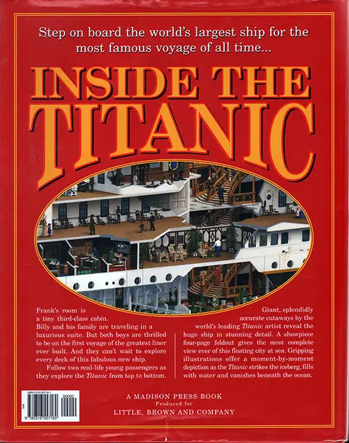 Back Cover, Inside the Titanic: A Giant Cutaway Book, 1997