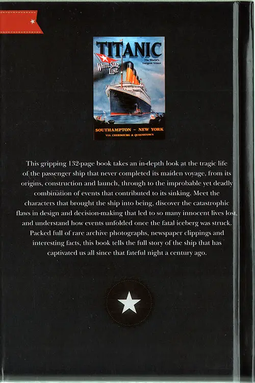 Back Cover, Story of Titanic by Henry Hirst © 2011