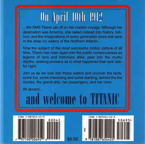 Back Cover of Titanic Trivia 1998