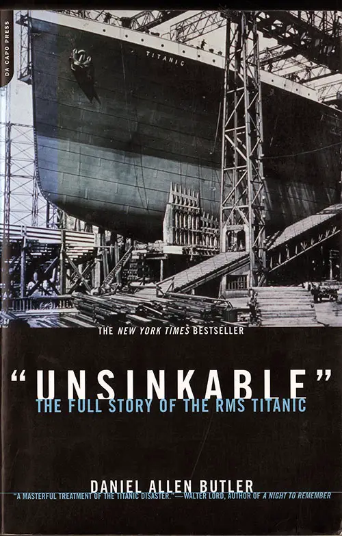 Front Cover, "Unsinkable": The Full Story of the RMS Titanic - 2002