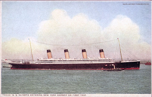 S.S. Olympic Entering New York Harbor on First Trip