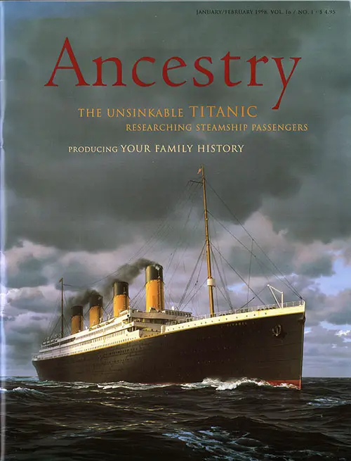 Front Cover, Ancestry Magazine - January 1998