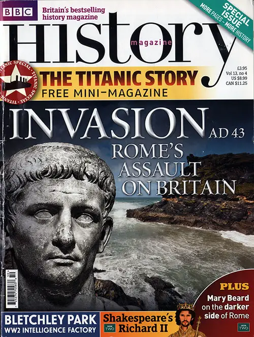 Front Cover, BBC History Magazine. Special Issue - Titanic Story