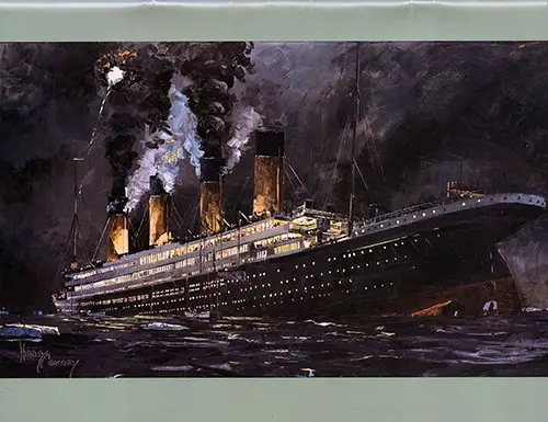 Back Cover" Titanic, April 15, 1912
