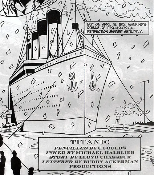 itle Page - Comic Book / Graphic Novel of the Titanic Story