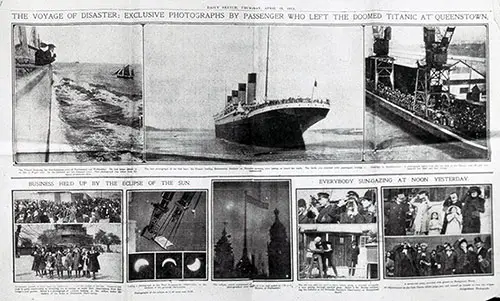 Photographs by Passenger Who Left the Doomed Titanic at Queenstown.