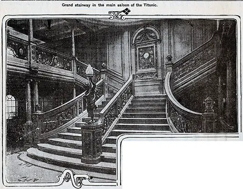 Grand Stairway in the Main Saloon of the Titanic