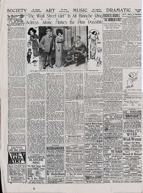 Page 10 of the New York American, 17 April 1912 - Society and Entertainment News.