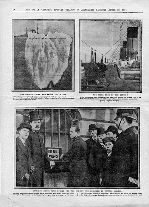 Page 18 of The Daily Graphic Titanic In Memoriam Number Photos Included.