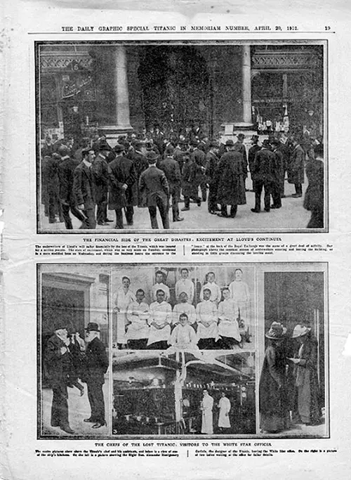 Page 19 of The Daily Graphic Titanic In Memoriam Number Photos Included.
