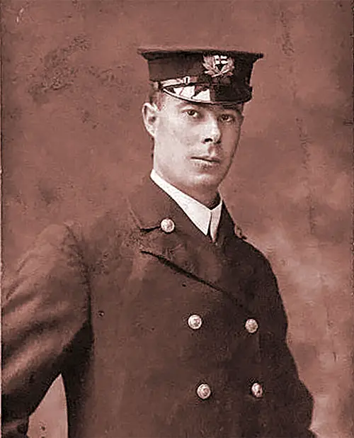 Fifth Officer on the RMS Titanic, Harold Godfrey Lowe. nd, circa 1910.